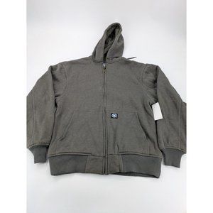 Polar King By Key Hoodie Mens Size Small Grey Thermal Lined Heavyweight Zippered